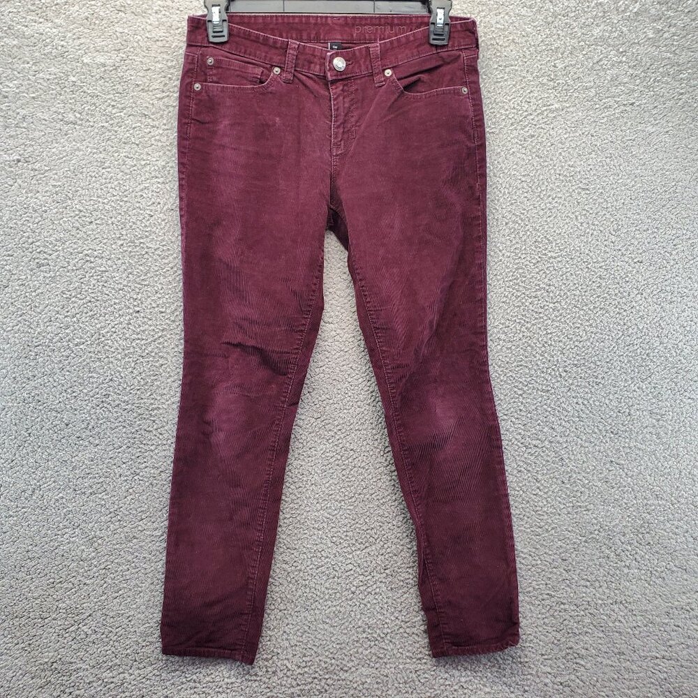 Gap Corduroy Skinny Pants‎ Burgundy Women's Premium